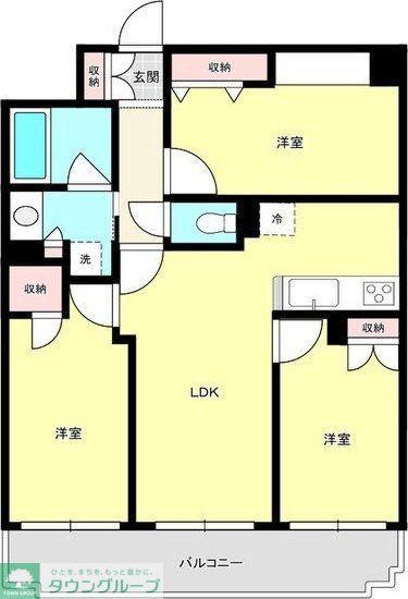 プライムアーバン仙台五橋(3LDK/11階)の間取り写真