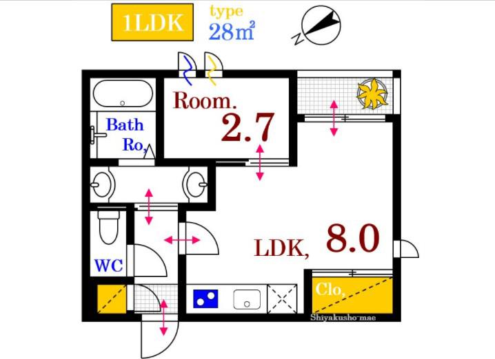 REGALEST N.P 中広(1LDK/2階)の間取り写真