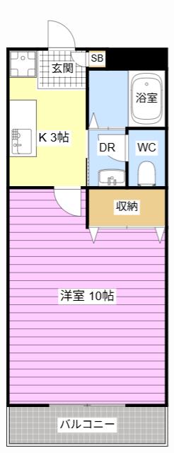 パークアトリエ(1K/2階)の間取り写真