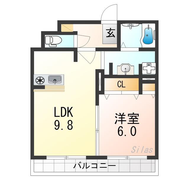 サンクレール(1LDK/3階)の間取り写真