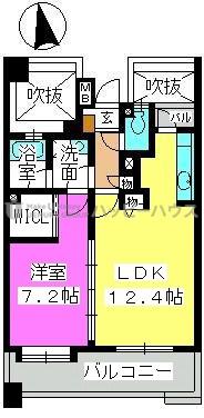 ピュアハイム和白丘(1LDK/9階)の間取り写真