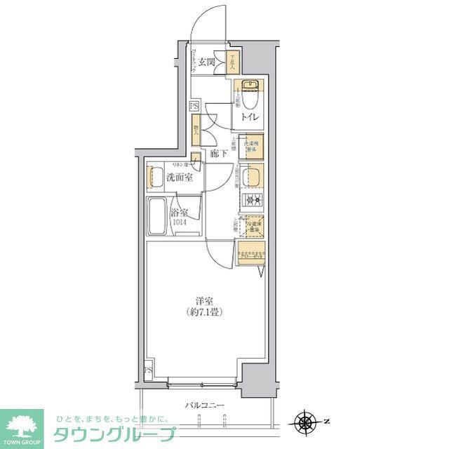 グレーシアフィット羽沢横浜国大(1K/3階)の間取り写真