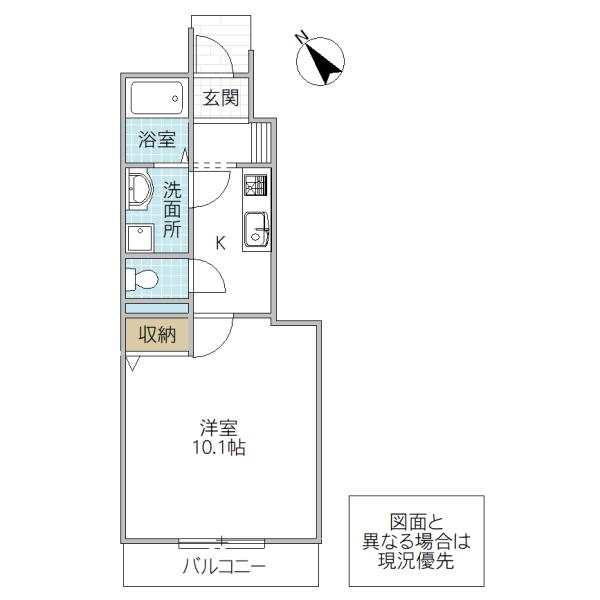 YS SQUARE 93(1K/1階)の間取り写真