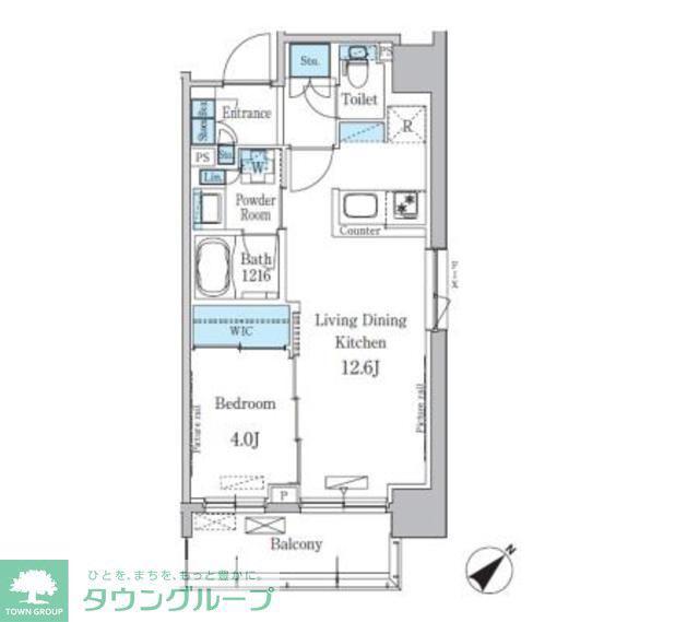 パークアクシス押上テラス(1LDK/8階)の間取り写真