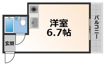 SEIKAビル(ワンルーム/4階)の間取り写真