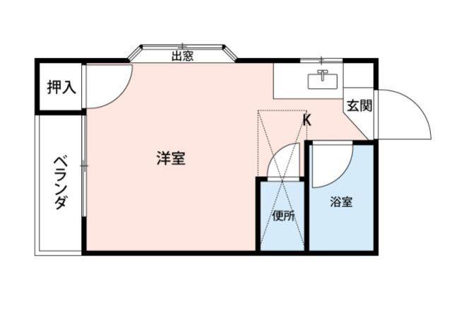 マキシム空港前I(ワンルーム/2階)の間取り写真