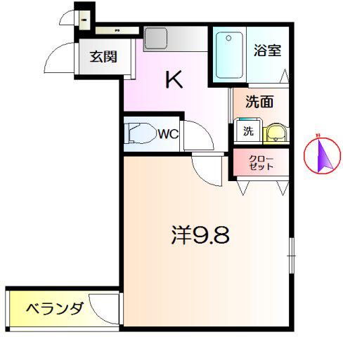 フジパレス堺東Ⅱ番館(1K/3階)の間取り写真