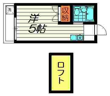 エスタ国分寺 壱・弐番館(ワンルーム/2階)の間取り写真