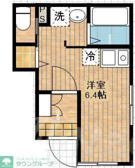 グランソフィア上福岡(ワンルーム/1階)の間取り写真