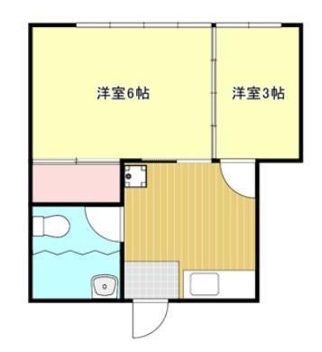 柳町ビル(2K/3階)の間取り写真
