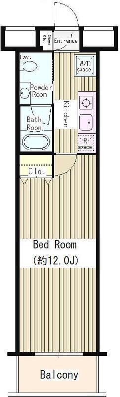 RESIDENCE SATSUMA(1K/4階)の間取り写真