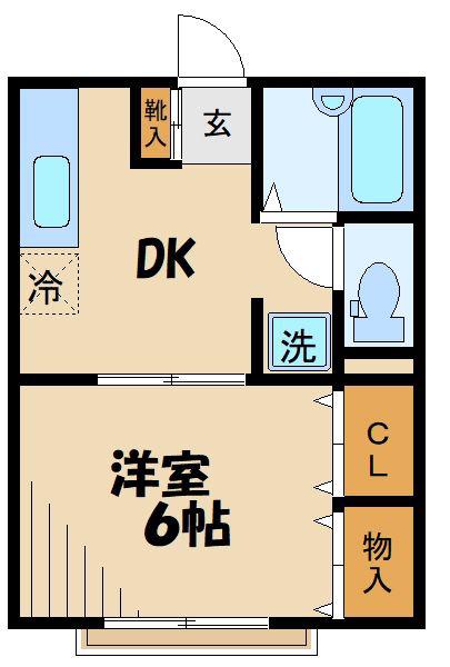 グランドソレーユ(1DK/1階)の間取り写真