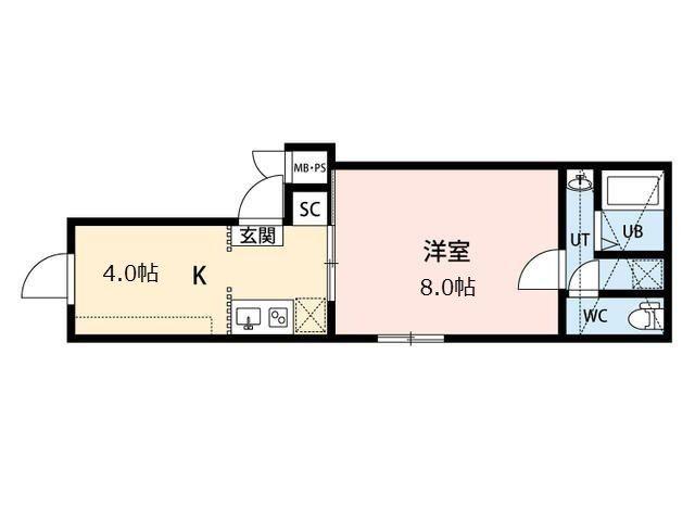 LA FORESTA KOMAGOME(1K/5階)の間取り写真