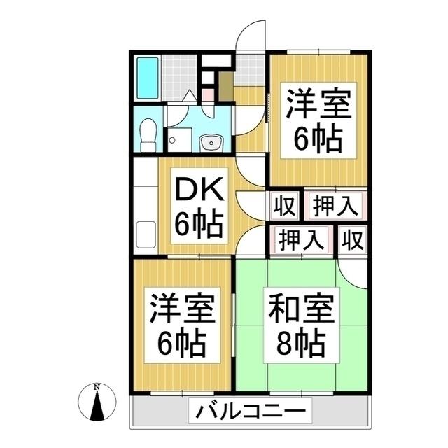 アーバンヴィオレ1991(3DK/2階)の間取り写真