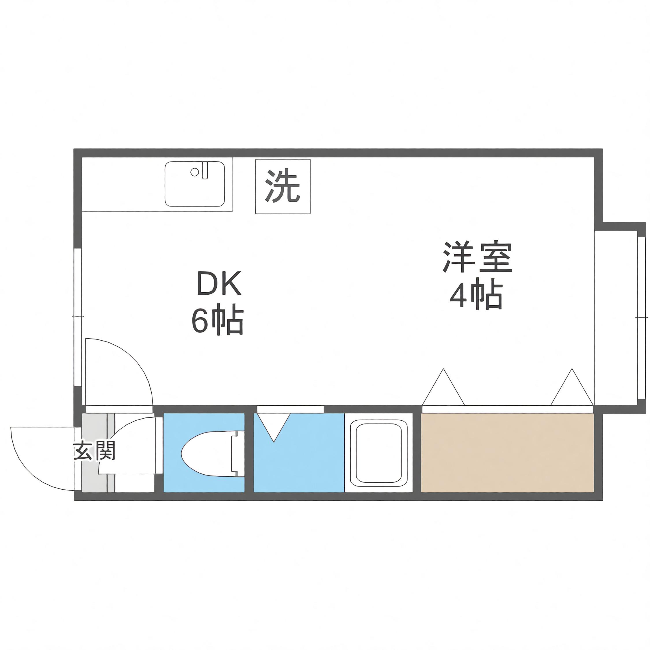ステージイン南郷(1DK/3階)の間取り写真