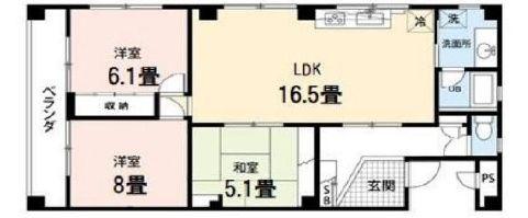 イーストビル錦糸町III(3LDK/3階)の間取り写真