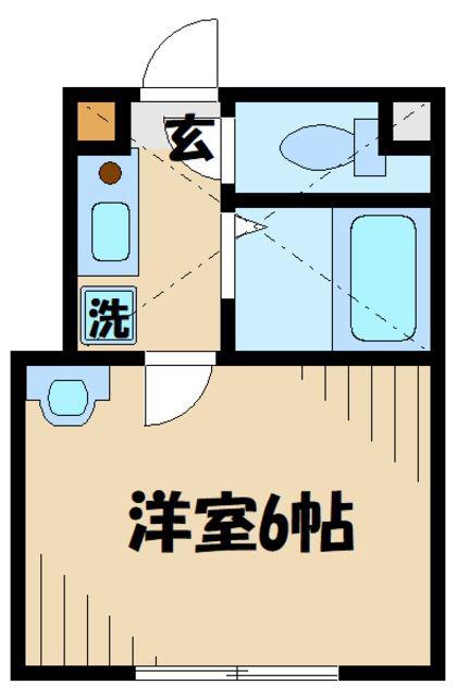 アーバンブリーズ 淵野辺(1K/2階)の間取り写真