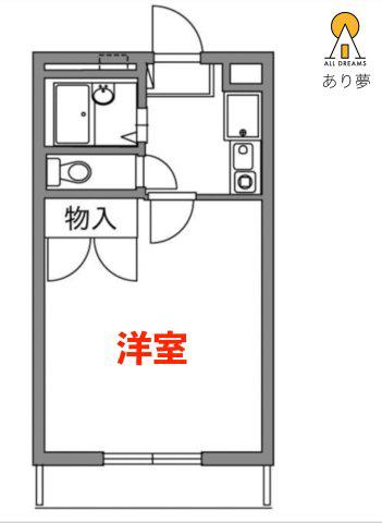 メゾン西寺尾II(1K/3階)の間取り写真