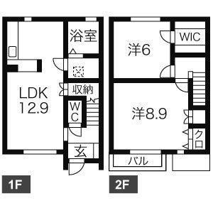 ヴィラアネックスA(2LDK/1階)の間取り写真