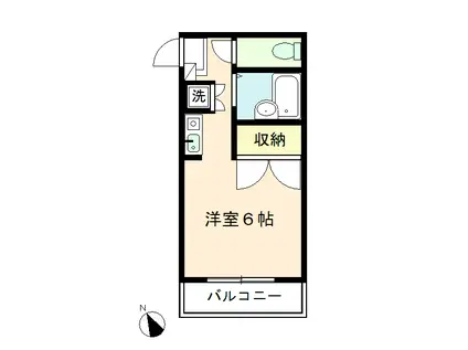 セントラルフィールド(1K/1階)の間取り写真