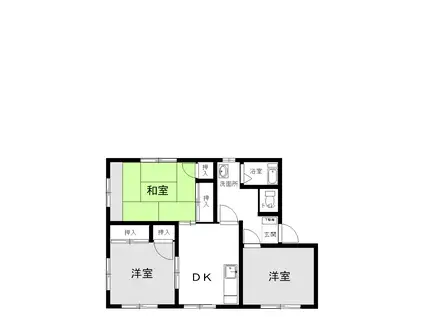 パインハイツ(3DK/2階)の間取り写真