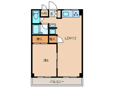 モン・ロジ(1LDK/2階)の間取り写真