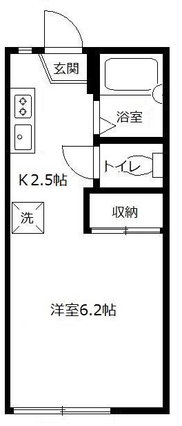 シェスタ中里台(1K/1階)の間取り写真