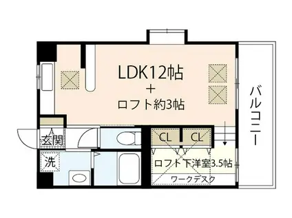 LEGEND YOKOGAWA(1LDK/2階)の間取り写真