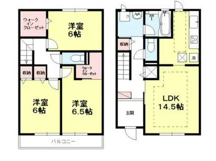 コモレビ大蔵 L(3LDK/1階)の間取り写真