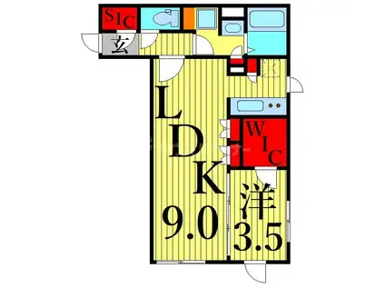 ラプレ本駒込(1LDK/2階)の間取り写真