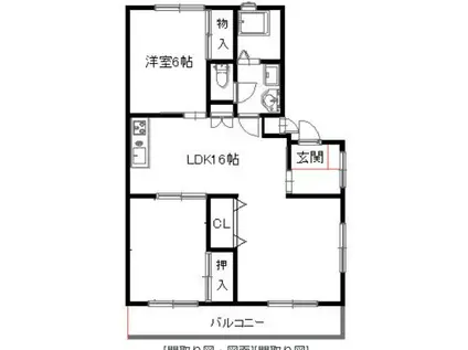 徳尚ビル(3LDK/3階)の間取り写真