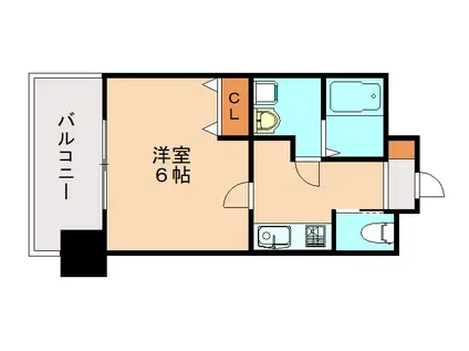 ROYALHOUSE猪ノ坂(1K/2階)の間取り写真