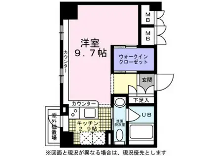 KDXレジデンス東桜I(ワンルーム/15階)の間取り写真