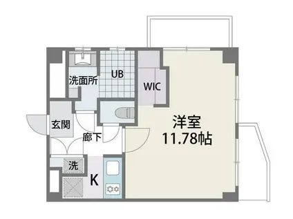 桜坂コーポ(1K/4階)の間取り写真