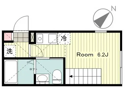 BRICK HOUSE横浜(ワンルーム/2階)の間取り写真