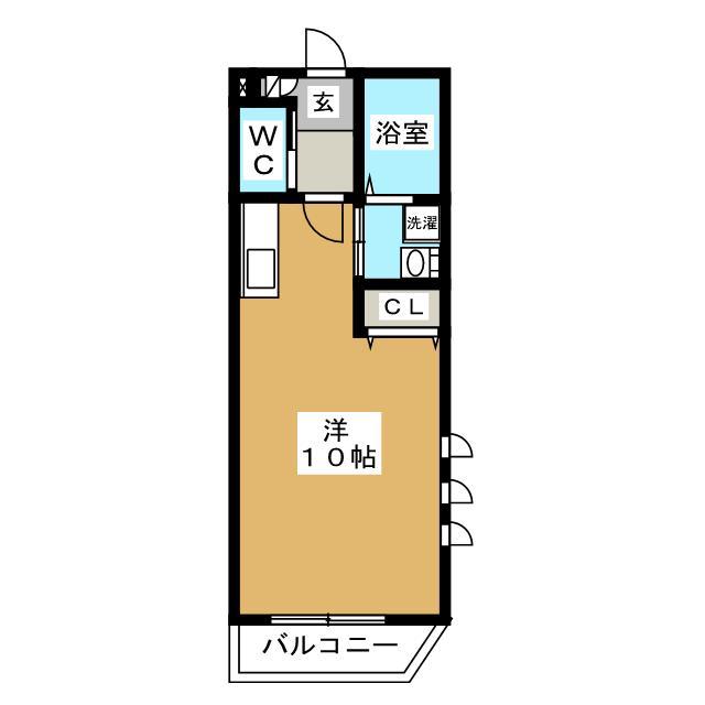 フラワーヴィレッジ(ワンルーム/1階)の間取り写真