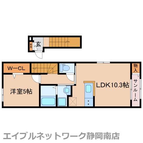 ヴェルデ(1LDK/2階)の間取り写真