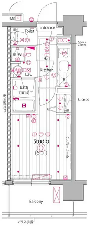 ガーラ・ヴィスタ川崎 9階階 間取り