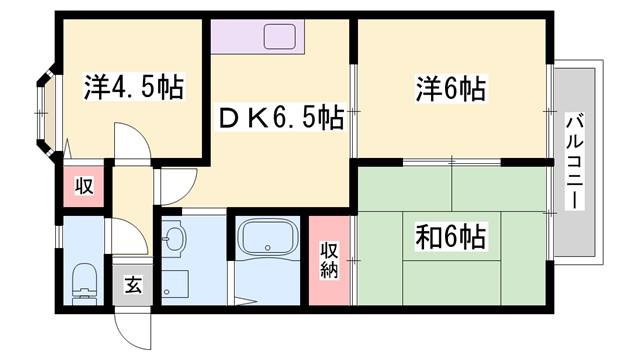 サンライフ雅(3DK/2階)の間取り写真