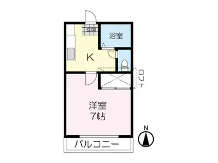 セントラルハイツ(1K/1階)の間取り写真