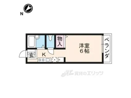 アービーハイツ3(1K/2階)の間取り写真