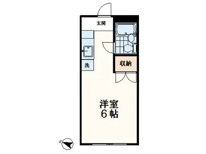 サンハイツクロダ(ワンルーム/1階)の間取り写真
