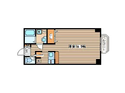 サンフェリーチェ・17(ワンルーム/7階)の間取り写真