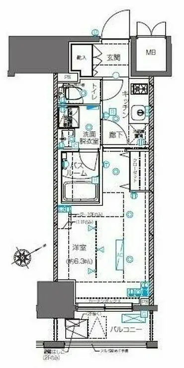 ZOOM横浜桜木町 9階階 間取り