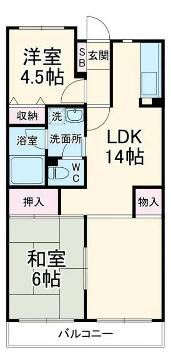 サンヒルマンション 1階階 間取り