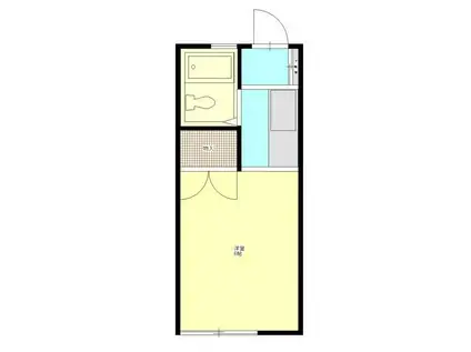 シャトーレ中里B棟(ワンルーム/1階)の間取り写真