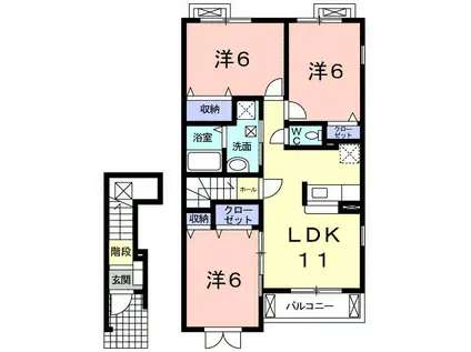 ノアズ アーク マーヴェラス(3LDK/2階)の間取り写真