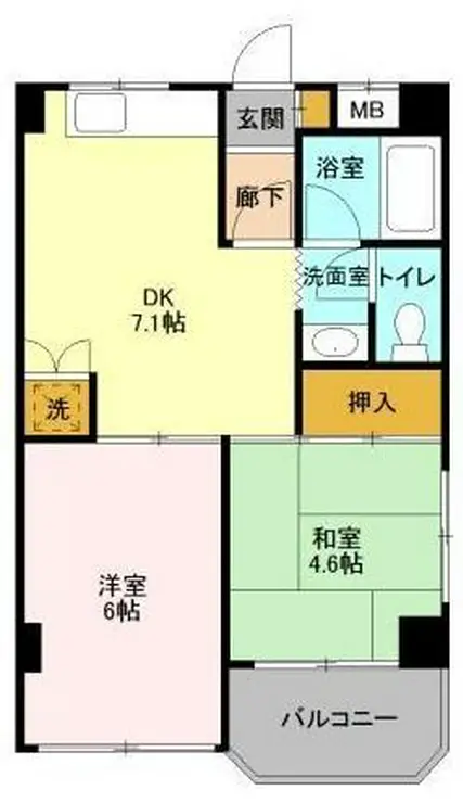 フロントアイランドハイツ 1階階 間取り