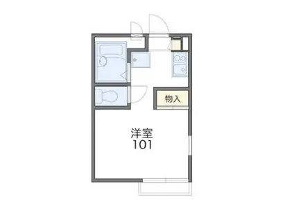 レオパレスグローリー(1K/2階)の間取り写真