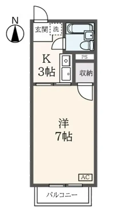 コーポドリームキャッスル 2階階 間取り